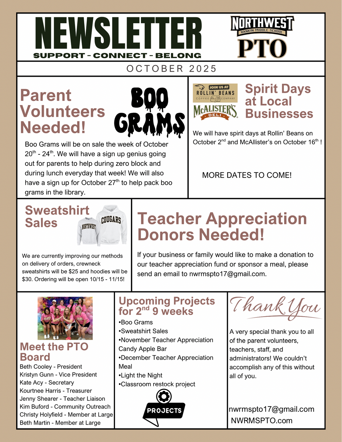 1st 9 Weeks Newsletter