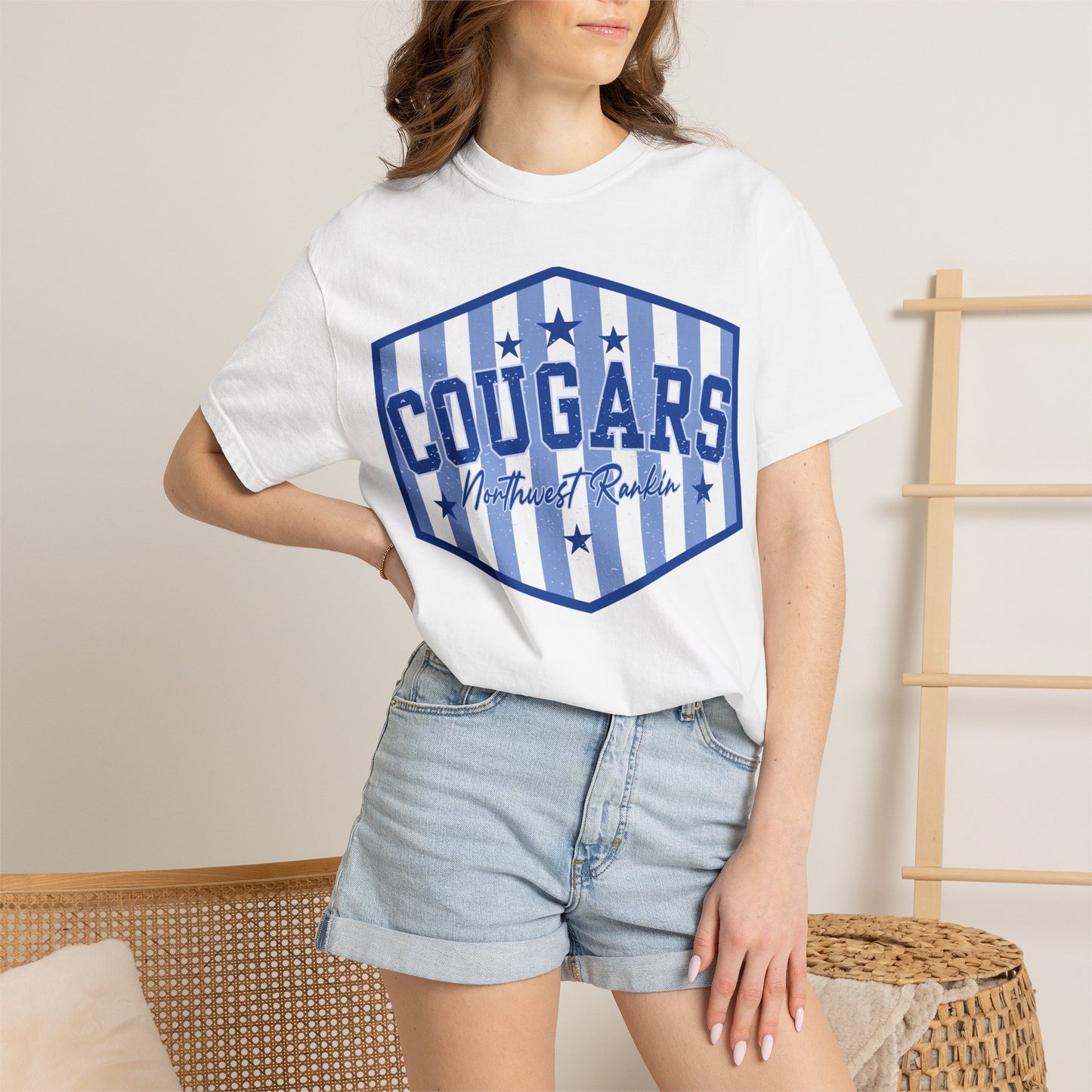 Striped Cougars Comfort Colors