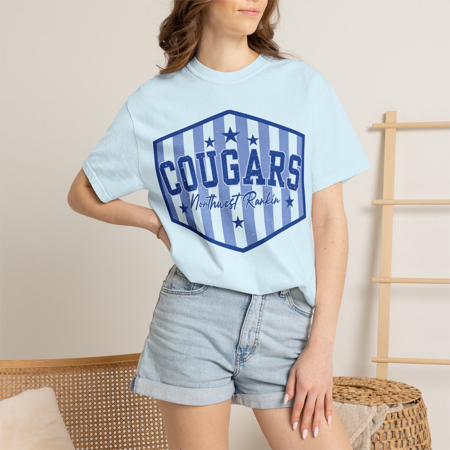 Striped Cougars Comfort Colors