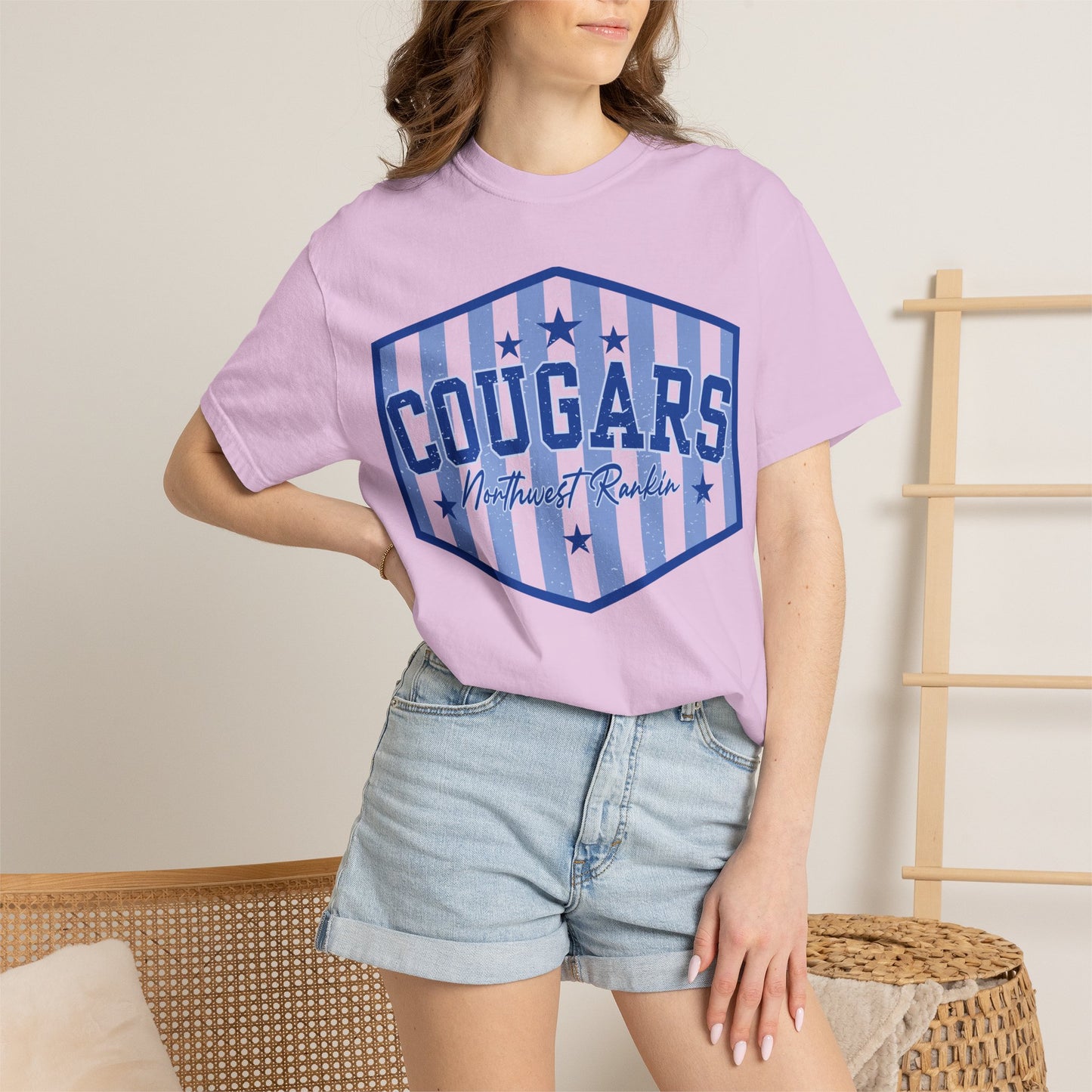 Striped Cougars Comfort Colors