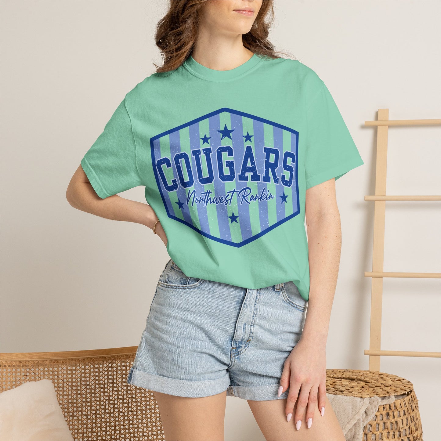 Striped Cougars Comfort Colors