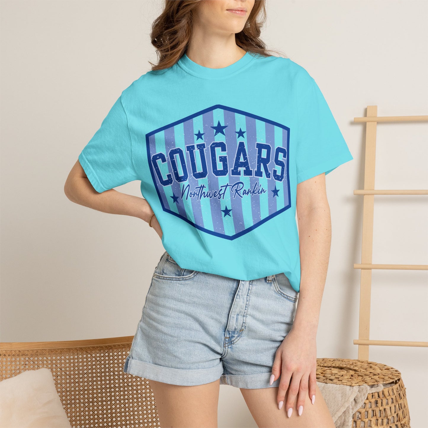 Striped Cougars Comfort Colors