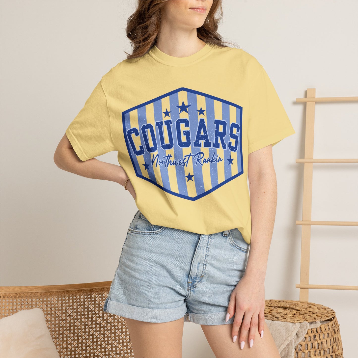 Striped Cougars Comfort Colors