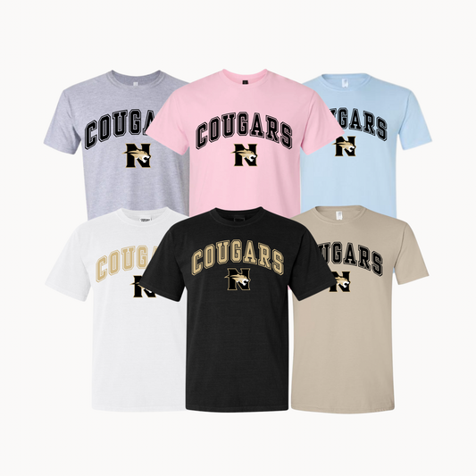 ADULT Cougars Short Sleeve T-Shirt - Cotton Gildan Soft Style