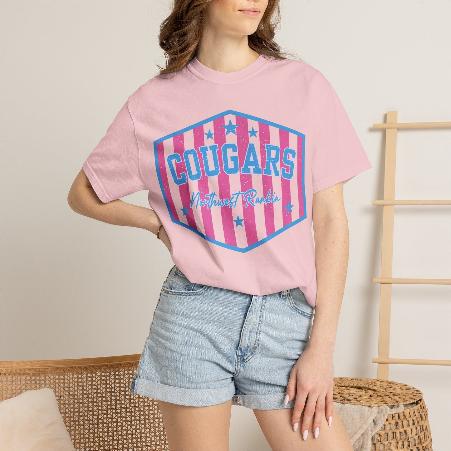 Striped Cougars Comfort Colors